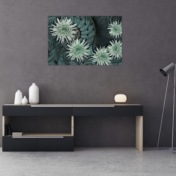 Slika - Zeleno cvijeće (90x60 cm)