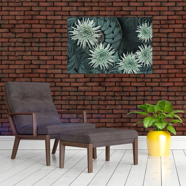 Slika - Zeleno cvijeće (90x60 cm)