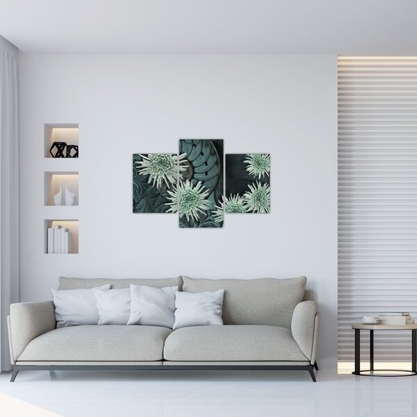 Slika - Zeleno cvijeće (90x60 cm)