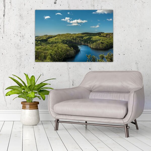 Slika - Jezero u šumi (90x60 cm)