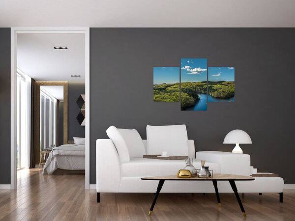 Slika - Jezero u šumi (90x60 cm)