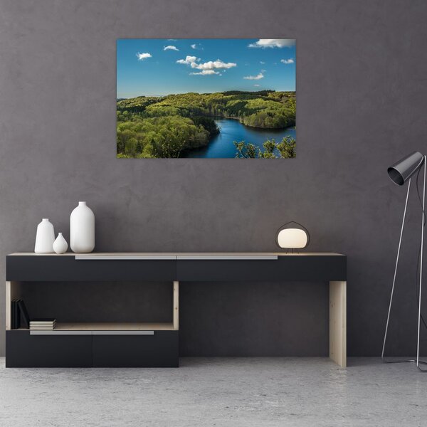 Slika - Jezero u šumi (90x60 cm)
