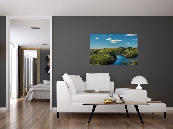 Slika - Jezero u šumi (90x60 cm)