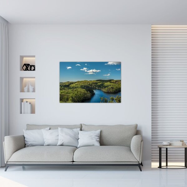 Slika - Jezero u šumi (90x60 cm)
