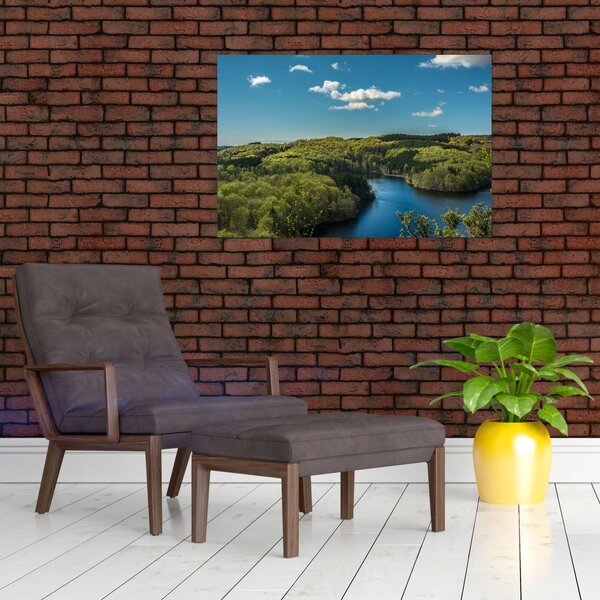 Slika - Jezero u šumi (90x60 cm)