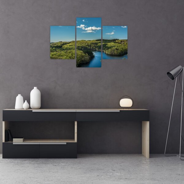 Slika - Jezero u šumi (90x60 cm)