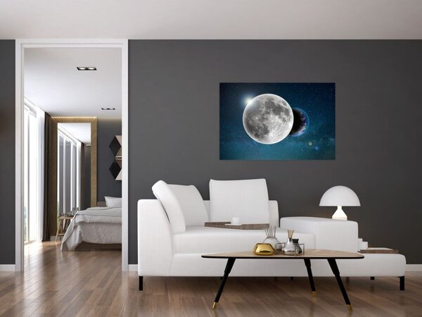 Slika - Zemlja u pomrčini Mjeseca (90x60 cm)