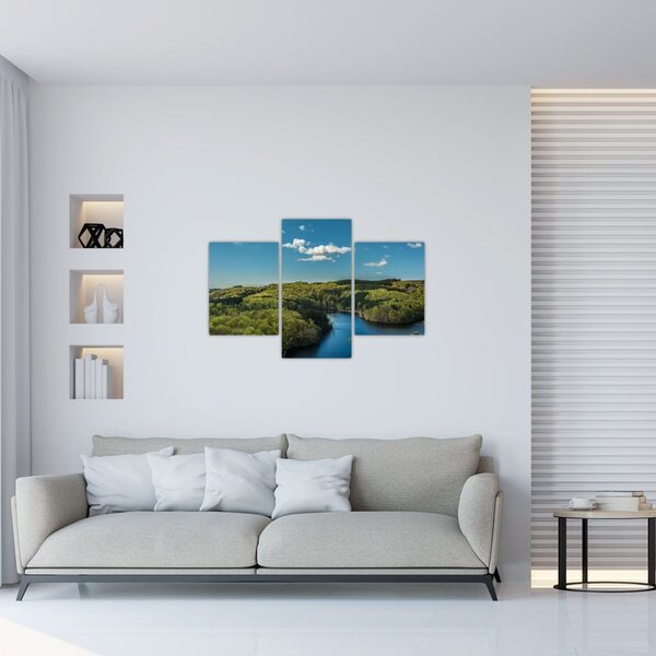 Slika - Jezero u šumi (90x60 cm)