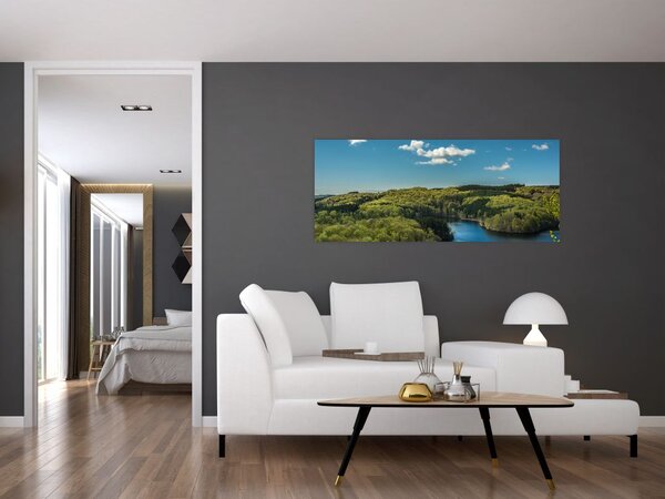 Slika - Jezero u šumi (120x50 cm)