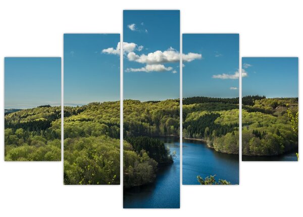 Slika - Jezero u šumi (150x105 cm)