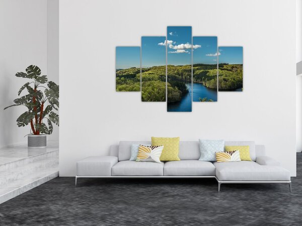 Slika - Jezero u šumi (150x105 cm)