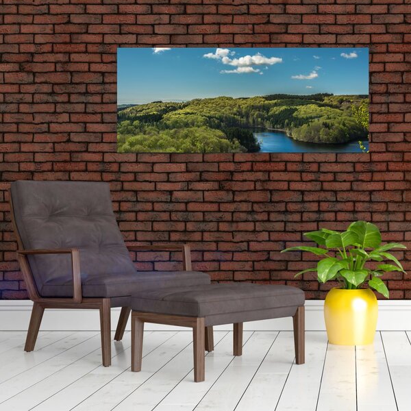 Slika - Jezero u šumi (120x50 cm)