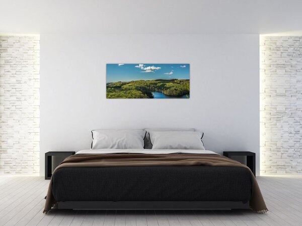 Slika - Jezero u šumi (120x50 cm)