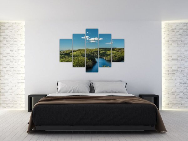 Slika - Jezero u šumi (150x105 cm)