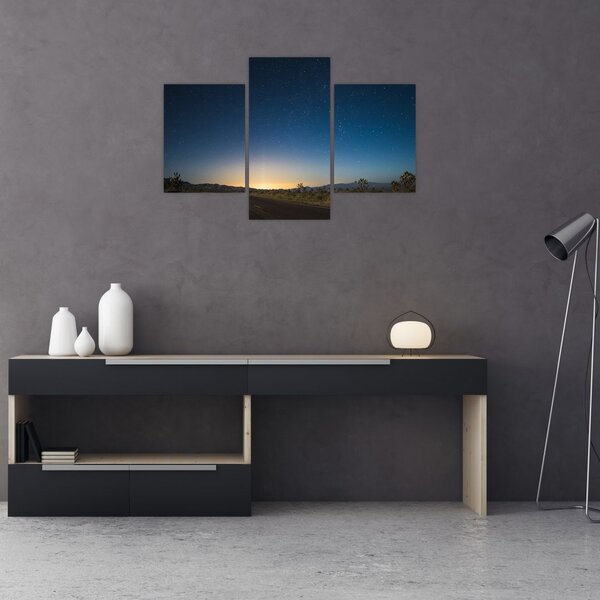 Slika - Noćno nebo iznad ceste (90x60 cm)