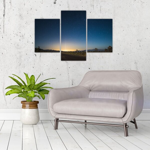 Slika - Noćno nebo iznad ceste (90x60 cm)