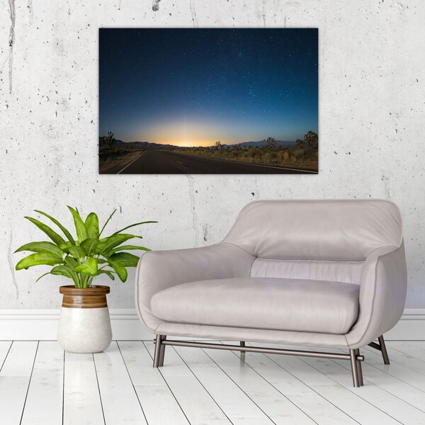 Slika - Noćno nebo iznad ceste (90x60 cm)