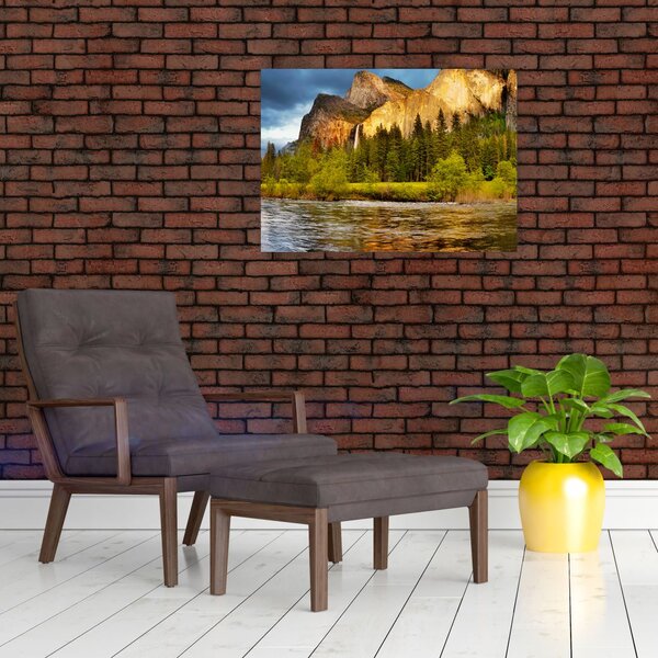Slika - Stijene uz jezero (70x50 cm)