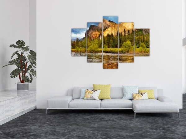 Slika - Stijene uz jezero (150x105 cm)