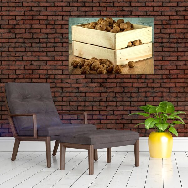 Slika - Jesenska mrtva priroda s orasima (90x60 cm)