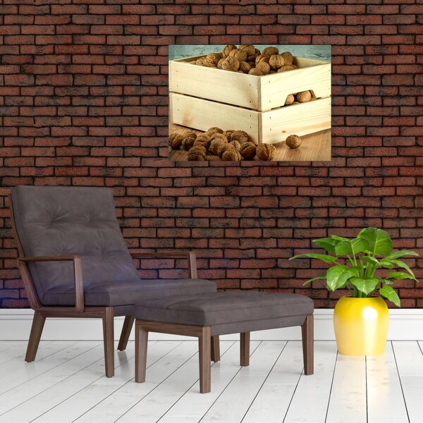 Slika - Jesenska mrtva priroda s orasima (70x50 cm)