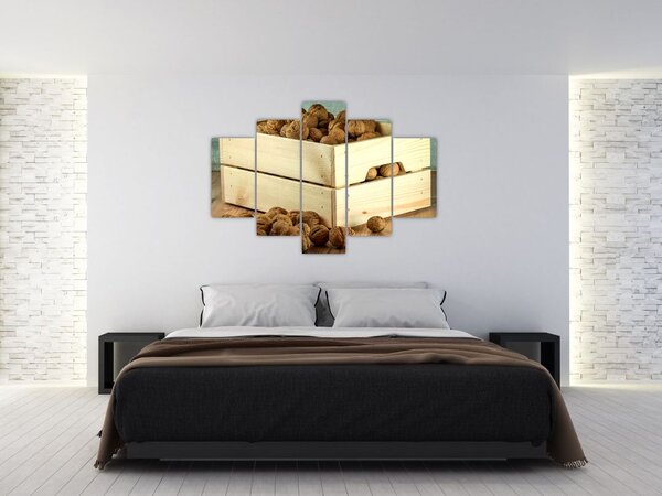 Slika - Jesenska mrtva priroda s orasima (150x105 cm)