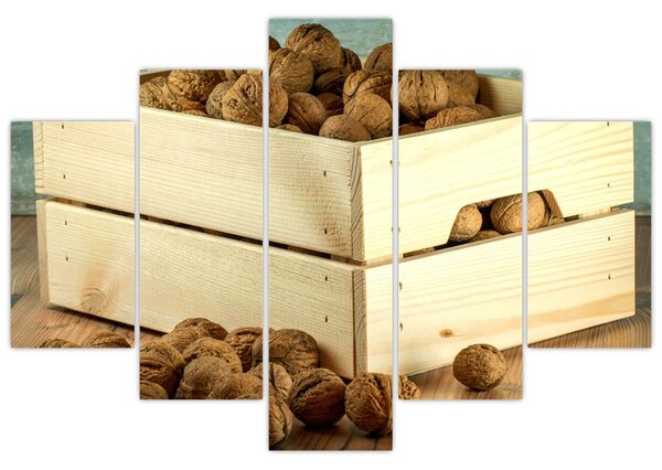 Slika - Jesenska mrtva priroda s orasima (150x105 cm)