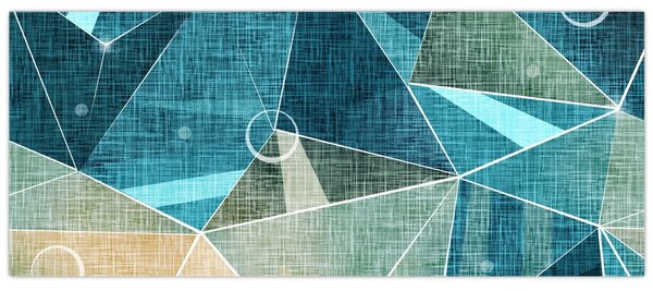 Slika - Tirkizna apstrakcija (120x50 cm)