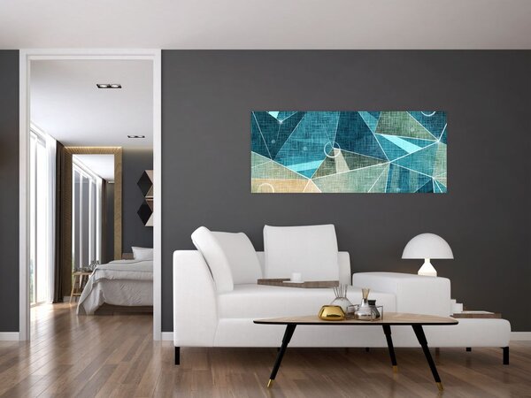 Slika - Tirkizna apstrakcija (120x50 cm)