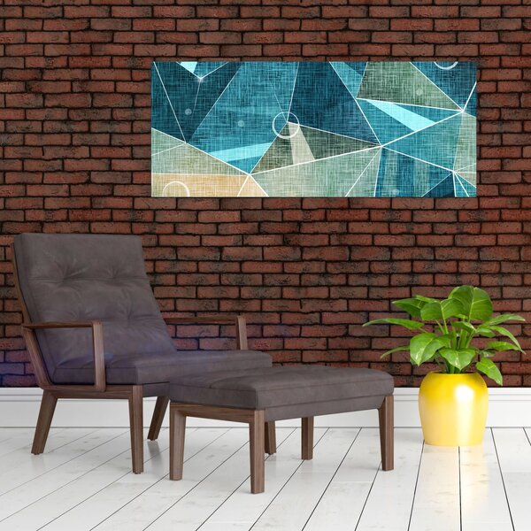 Slika - Tirkizna apstrakcija (120x50 cm)