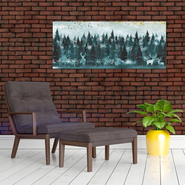Slika - Životinje u šumi (120x50 cm)