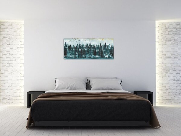 Slika - Životinje u šumi (120x50 cm)