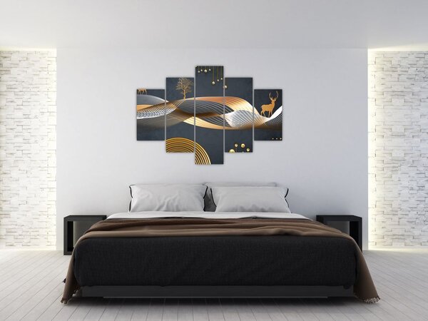Slika - Grafika s jelenom (150x105 cm)