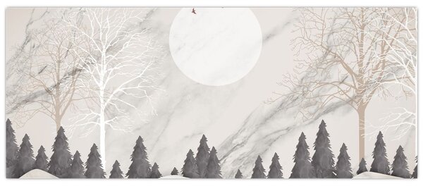 Slika - Zimski pejzaž (120x50 cm)