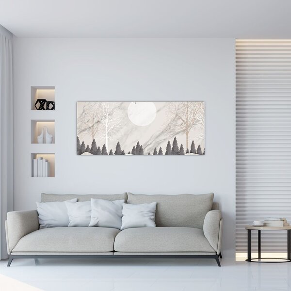 Slika - Zimski pejzaž (120x50 cm)