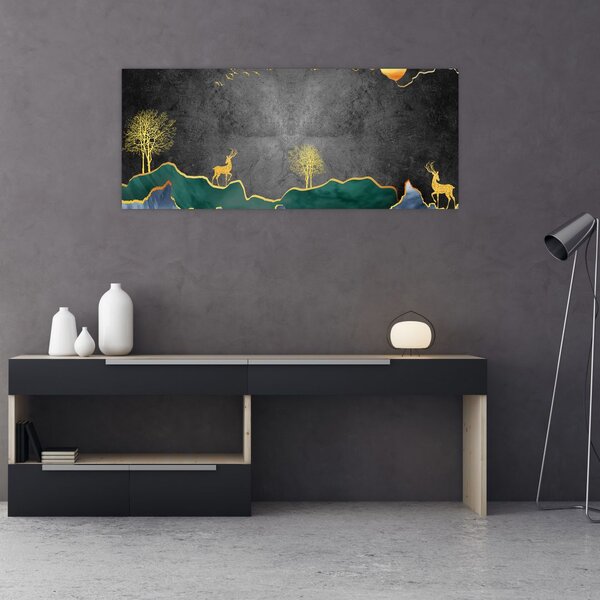 Slika - Planinski krajolik (120x50 cm)