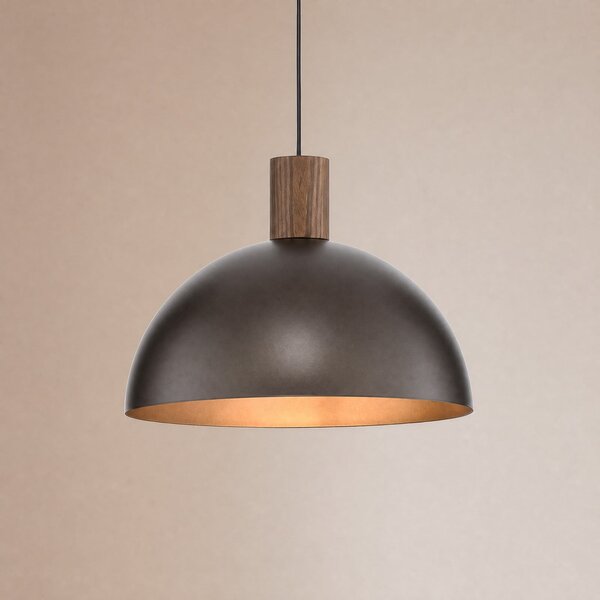 TK Lighting Oslo viseća svjetiljka, smeđa, metal, Ø 34 cm, E27, prigušiva, Smeđa / hrđa, Dnevni boravak/blagovaonica, Metal