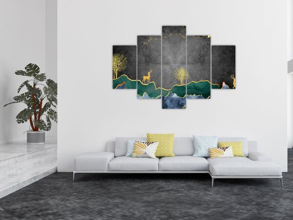 Slika - Planinski krajolik (150x105 cm)