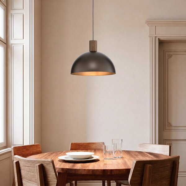 TK Lighting Oslo viseća svjetiljka, smeđa, metal, Ø 34 cm, E27, prigušiva, Smeđa / hrđa, Dnevni boravak/blagovaonica, Metal