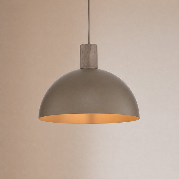 TK Lighting Oslo viseća svjetiljka, boja pijeska, metal, Ø 34 cm, E27, prigušiva, Bež, Dnevni boravak/blagovaonica, Metal