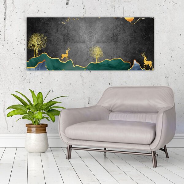 Slika - Planinski krajolik (120x50 cm)
