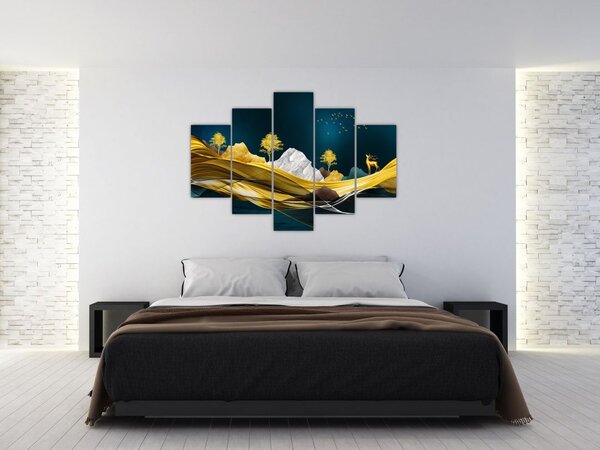 Slika - Jelen u prirodi (150x105 cm)