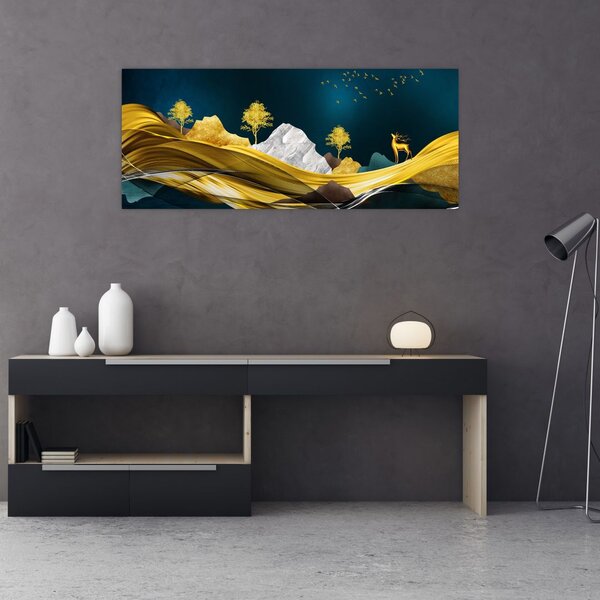 Slika - Jelen u prirodi (120x50 cm)