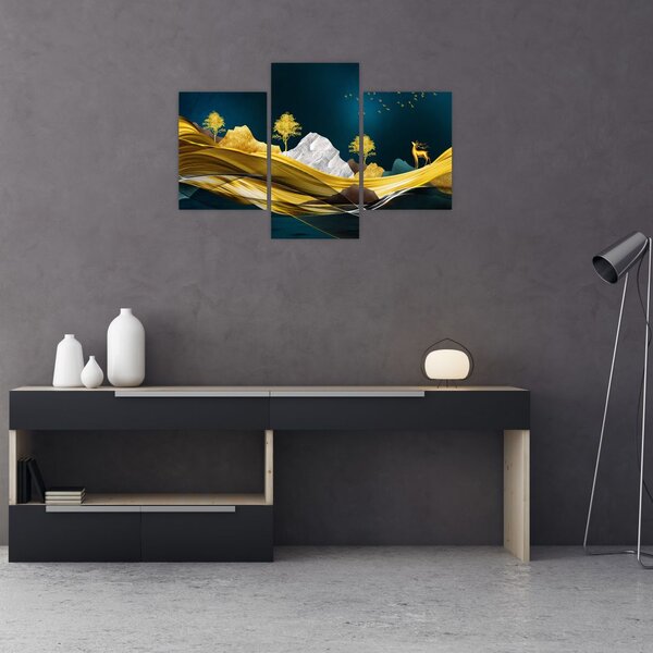 Slika - Jelen u prirodi (90x60 cm)