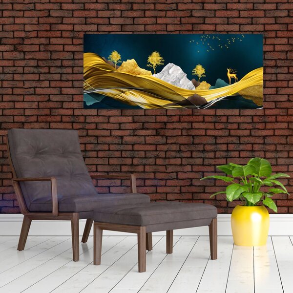 Slika - Jelen u prirodi (120x50 cm)