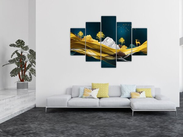Slika - Jelen u prirodi (150x105 cm)