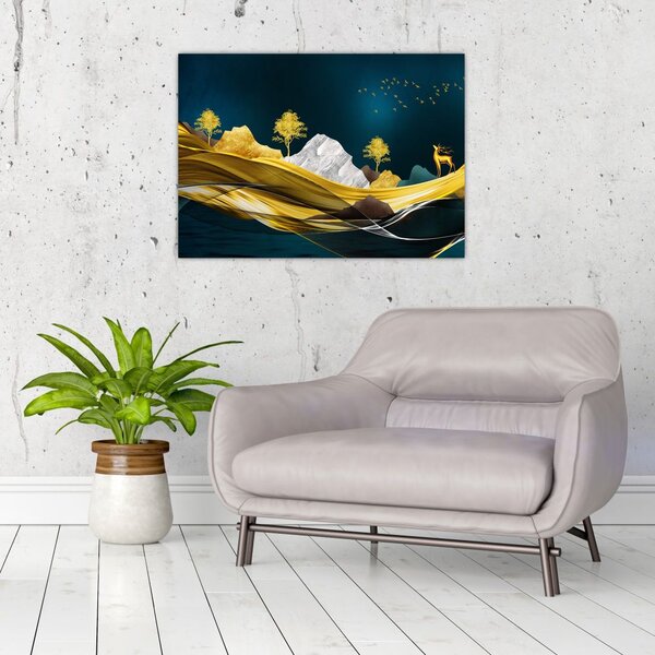 Slika - Jelen u prirodi (70x50 cm)