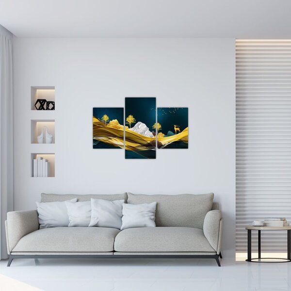 Slika - Jelen u prirodi (90x60 cm)