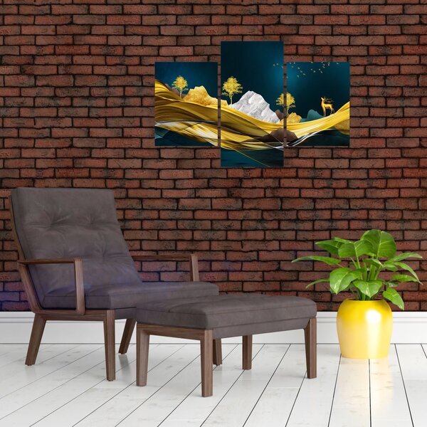 Slika - Jelen u prirodi (90x60 cm)