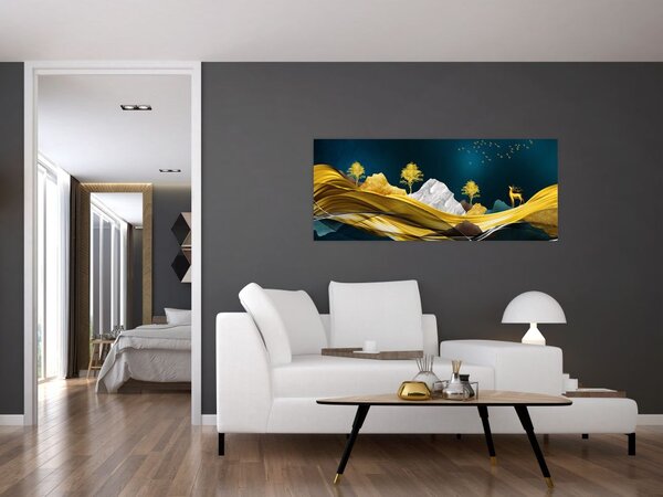 Slika - Jelen u prirodi (120x50 cm)